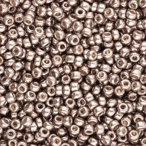 Cuentas Rocalla Miyuki Duracoat 11/0 4222 - Peltre galvanizado x 100 g