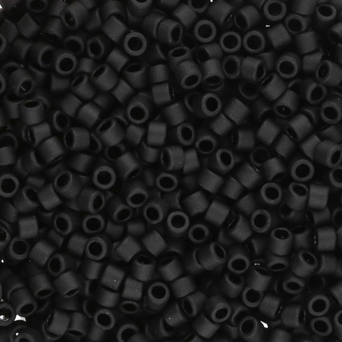 Miyuki Delica 10/0 DBM0310 - Negro mate paquete de 100g
