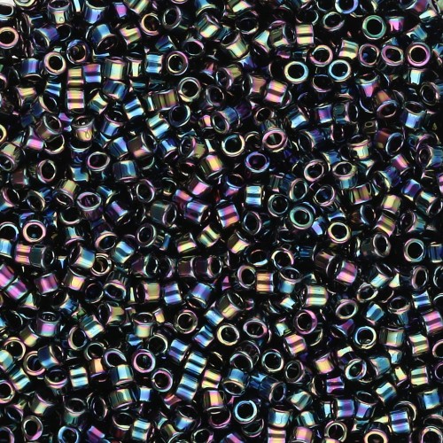 Miyuki Delica 11/0 DB0005 - Azul iris metalizado jaspeado, paquete de 100 g