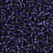 Miyuki Delica 11/0 DB0609 - Morado oscuro teñido con ribete plateado x 100 g