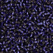 Miyuki Delica 11/0 DB0609 - Morado oscuro teñido con ribete plateado x 100 g
