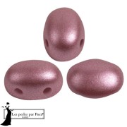 Cuentas de cristal Samos® by Puca® 5x7 mm - Metal Shine Polvo Rosa x10g|raw }}