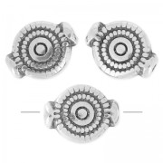 Perlas discos 10x8 mm Chapado Plateado envejecido x4|raw }}