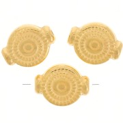 Perlas discos 10x8 mm Dorado con oro fino x4|raw }}