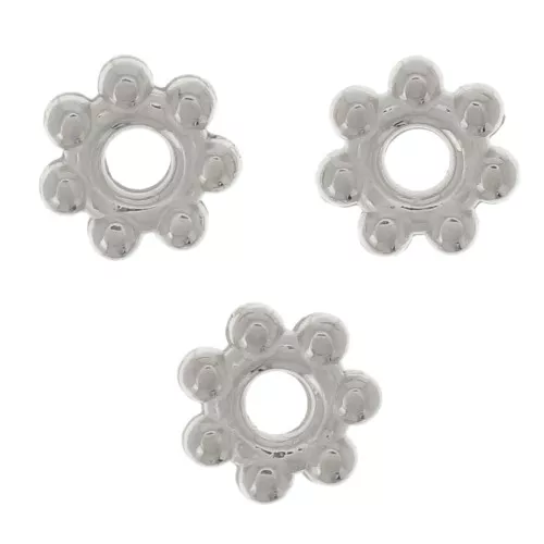 Separadores 5 mm Chapado Plateado envejecido x10