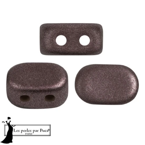 Cuentas de cristal Lipsi® de Puca® 4x6 mm - Metal Shine Plum x10g