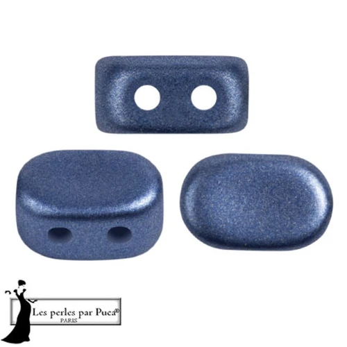 Cuentas de cristal Lipsi® de Puca® 4x6 mm - Metal Shine Azul Real x10g