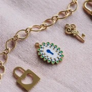 My DIY Jewellery - Kit de joyería Collar abalorios Llaves Acero Inoxidable Dorado