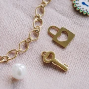 My DIY Jewellery - Kit de joyería Collar abalorios Llaves Acero Inoxidable Dorado