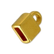 Terminal para cordón plano 5 mm 10x7 mm Dorado con oro fino x1|raw }}