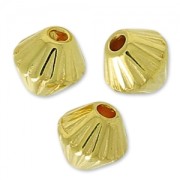 Perlas toupies 4.5 mm Dorado con oro fino x10|raw }}