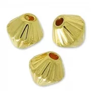 Perlas toupies 4.5 mm Dorado con oro fino x10
