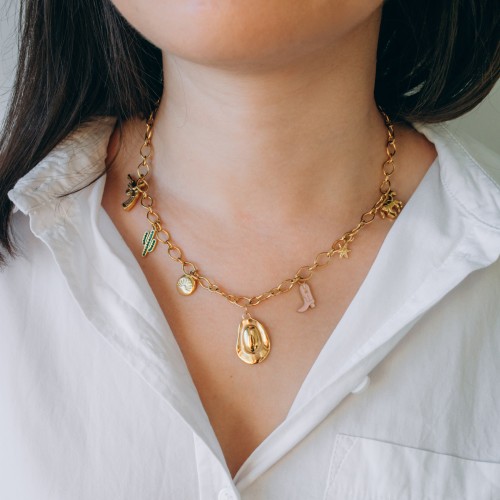 My DIY Jewellery - Kit de joyería Collar occidental de acero inoxidable Dorado