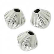 Perlas toupies 4.5 mm Chapado Plateado envejecido x10
