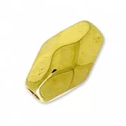 Olivas facetadas 7x4 mm Dorado con oro fino x5