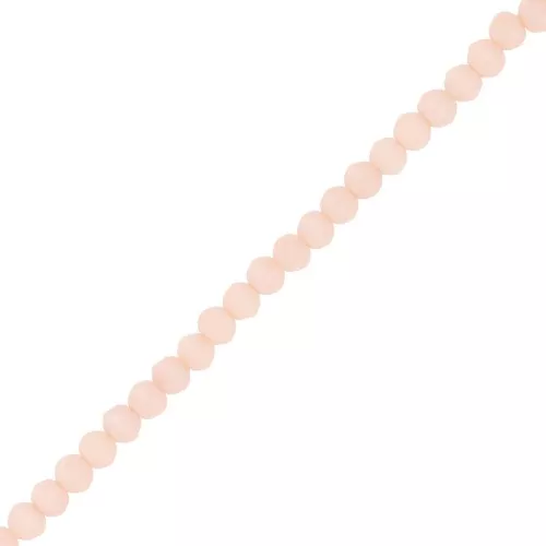 Redondas planas facetadas 3.5x3 mm - Nude Frosted x34cm