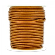 Cordón de cuero 2 mm Cobre Metalizado x 25 m