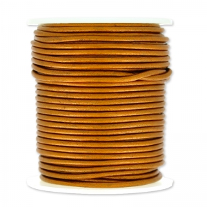 Cordón de cuero 2 mm Cobre Metalizado x 25 m