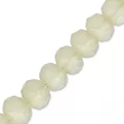 Perles rondelles facettées - rondes aplaties -4x3 mm Sand Frosted x40cm