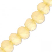 Redondas planas facetadas 4x3 mm Ocre Frosted x40cm