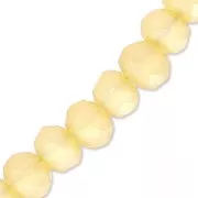 Redondas planas facetadas 4x3 mm Ocre Frosted x40cm