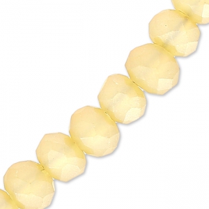 Redondas planas facetadas 4x3 mm Ocre Frosted x40cm