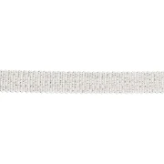 Cinta metálica Mokuba 9 mm - Hilo plateado blanco x50cm