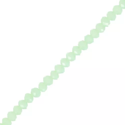 Redondas planas facetadas 3x2 mm Mint x37cm