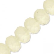 Cuentas facetadas redondas - redondas aplanadas -6x5 mm Sand Frosted x40cm|raw }}