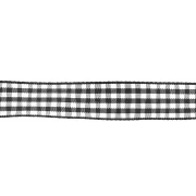 Mokuba 14 mm Cinta de guinga - Negro - Blanco x50cm