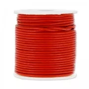 Rojo - Cordón de cuero 1,5 mm Rojo x 25 m Cordón de cuero 1,5 mm Rojo x 25 m