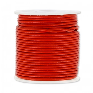 Cordón de cuero 1,5 mm Rojo x 25 m