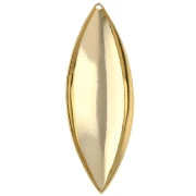 Colgante abombado redondo 50x18 mm - Dorado con oro fino x1