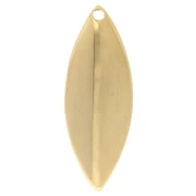 Pendentif navette 25x9 mm - Dorado con oro fino x1