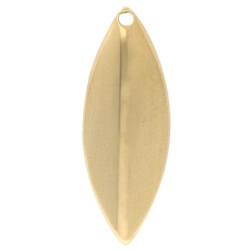 Pendentif navette 25x9 mm - Dorado con oro fino x1