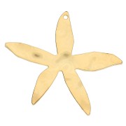 Colgante Flor Martillada 28x31 mm - Dorado con oro fino x1