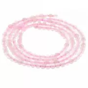 Perles rondes 2 mm en pierre gemme - Quartz Rose x38cm