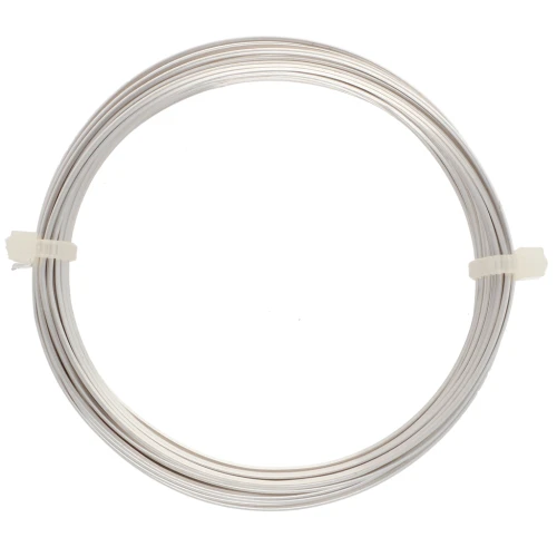 Hilo cuadrado de cobre para joyería 0,8 mm anti-desgaste - Plateado x6m