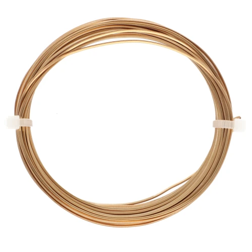 Hilo cuadrado de cobre para joyería 0,8 mm anti-desgaste - Dorado x6m