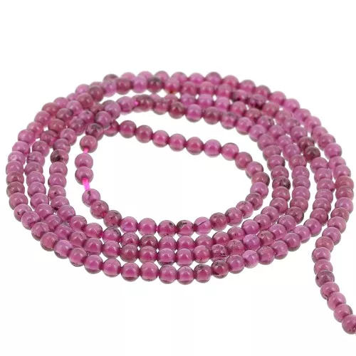 Cuenta redonda 2 mm gema - Granate x38cm
