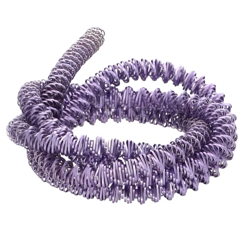 Bobina espiral rizada de 3,4 mm para bordado - creación de broches - Lila x3