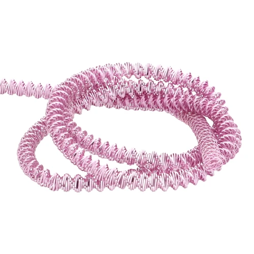 Bobina espiral rizada de 3,4 mm para bordar - broches - Rosa x3