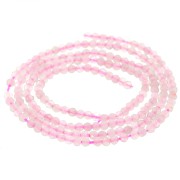 Cuenta redonda facetada 2mm - Cuarzo rosa x39cm|raw }}