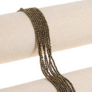 Cuenta redonda facetada 2mm - Pirita x38cm