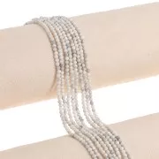 Cuenta redonda facetada 2 mm - Howlita x38cm