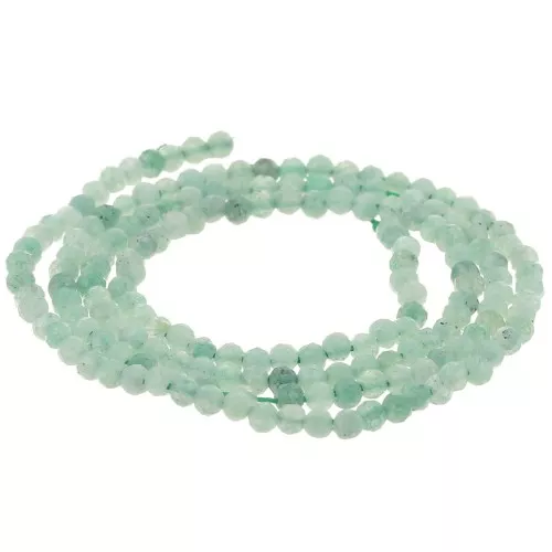 Cuenta Redondas facetadas 2 mm Green Aventurine x38cm