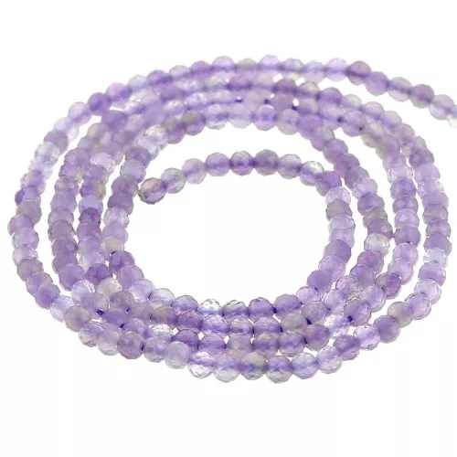 Cuenta Redondas facetadas 2 mm Amethyste x38cm