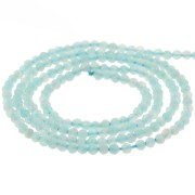 Cuenta Redondas facetadas  2 mm Amazonite x38cm