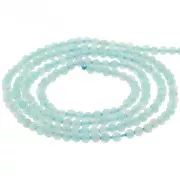 Cuenta Redondas facetadas  2 mm Amazonite x38cm