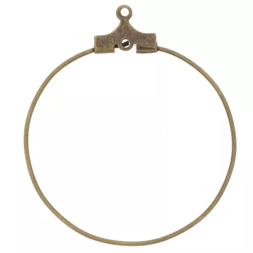 Bases para hacer pendientes - criollas a decorar 30 mm - 1 hueco - bronce x2